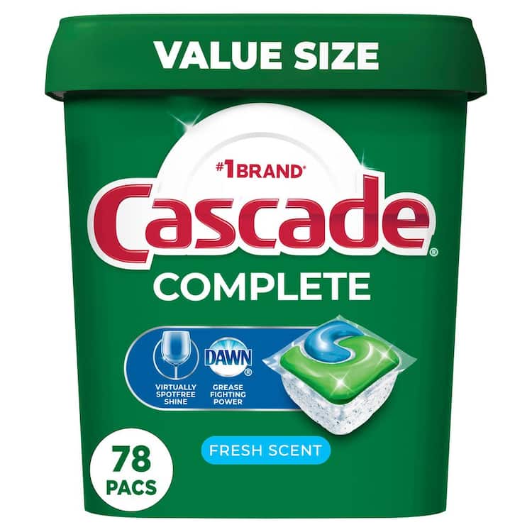 Cascade Complete ActionPacs Fresh Scent Dishwasher Detergent with Dawn (78-Count)
