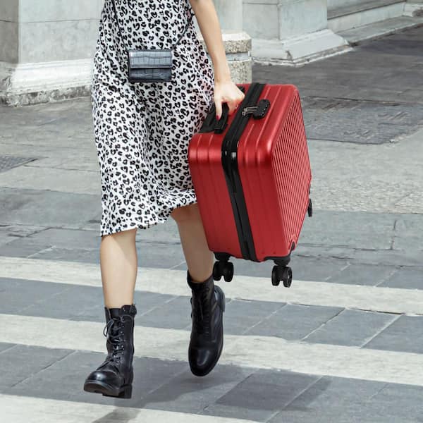 HIKOLAYAE 18 Inch 1-Piece Carry On Luggage Set with Wheels Small