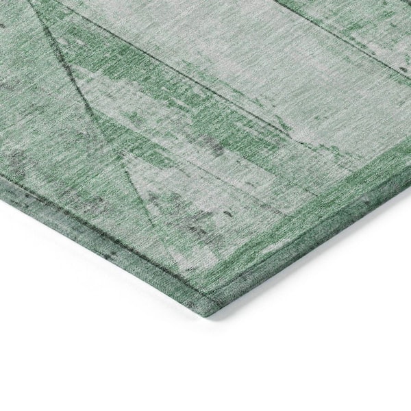 Chantille Machine Washable Indoor/Outdoor Abstract ACN1875 Green 9 ft. x 12 ft. Accent Rug