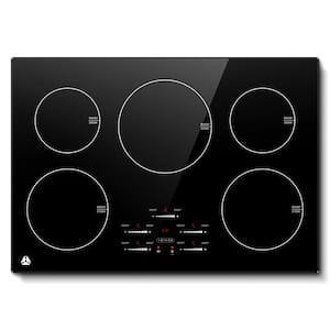 30 in. 5 Elements Induction Electric Cooktop in Black with Ceramic Glass Top and Built-in Induction (240V/10600W)