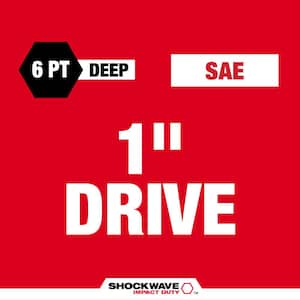SHOCKWAVE 1 in. Drive 1-5/16 in. Deep Impact Socket