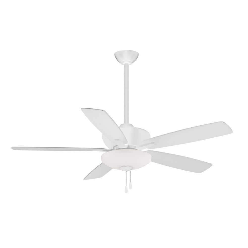Minute 52 in. Integrated LED Indoor Flat White Ceiling Fan with Light Kit price history on PriceWatchPro