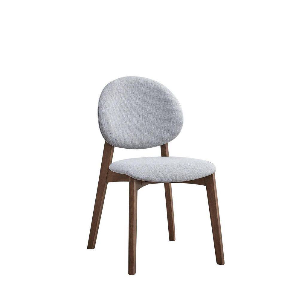 Gray Linen Side Chair Set of 2 with premium wood side chair for versatile home use price history on PriceWatchPro