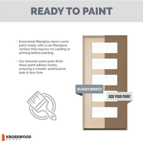 Krosswood Doors PINNACLE Craftsman 64 in. x 79 in. 6-Lite Right