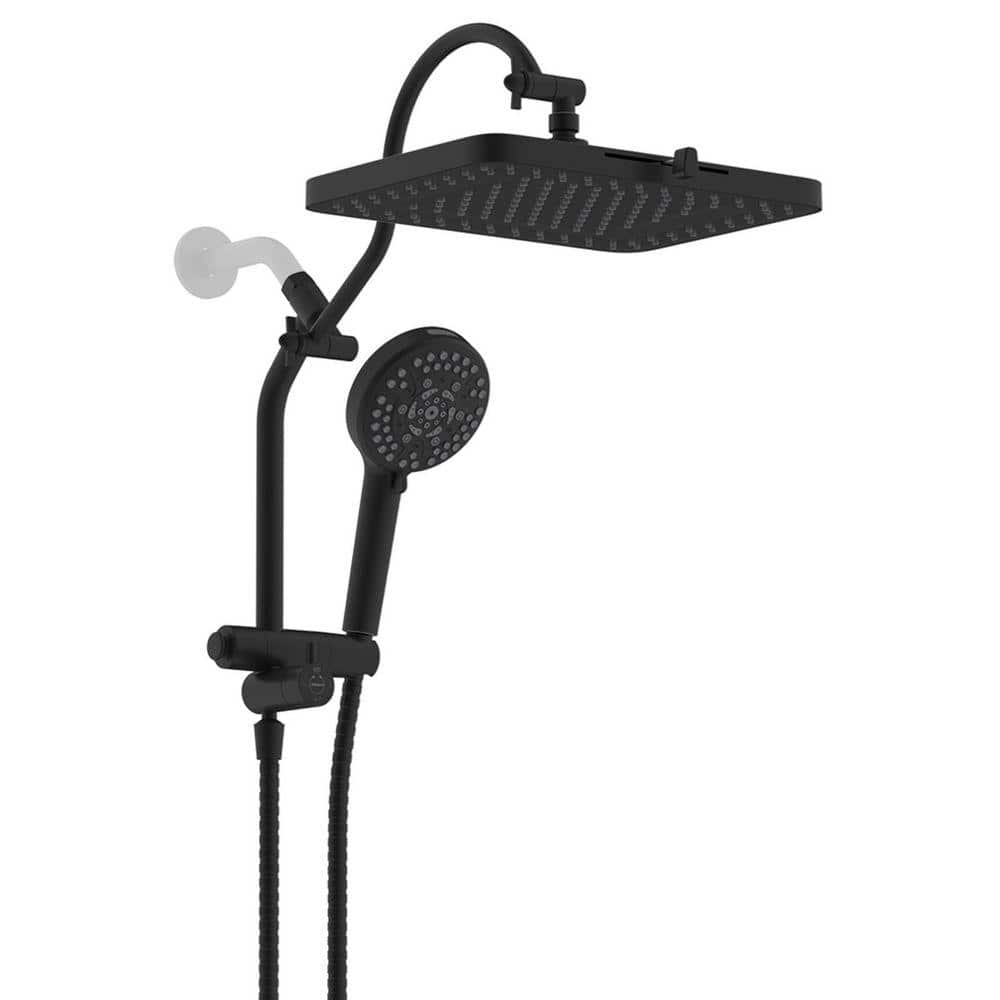 Higulf Easy Reach High Pressure 10-Spray 13 in. Wall Mount Dual