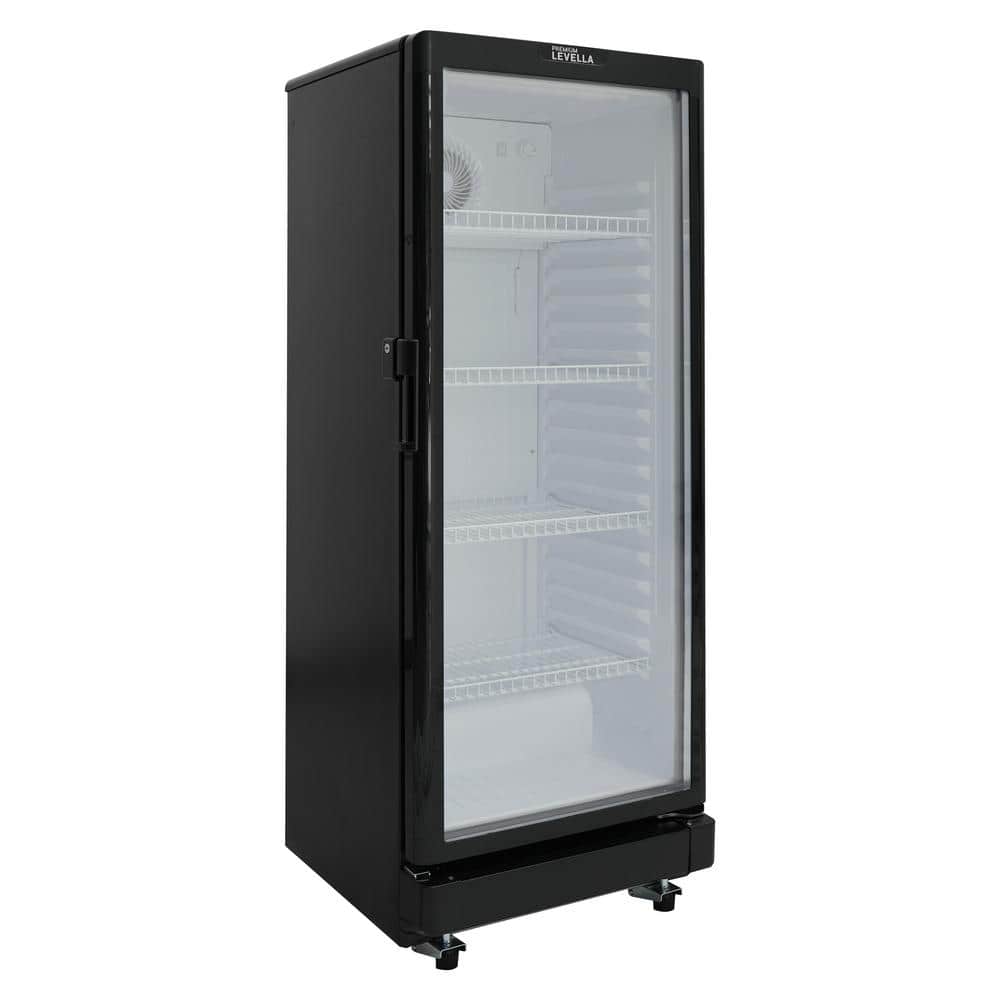 Black Glass Door Commercial Beverage Cooler with LED Lighting