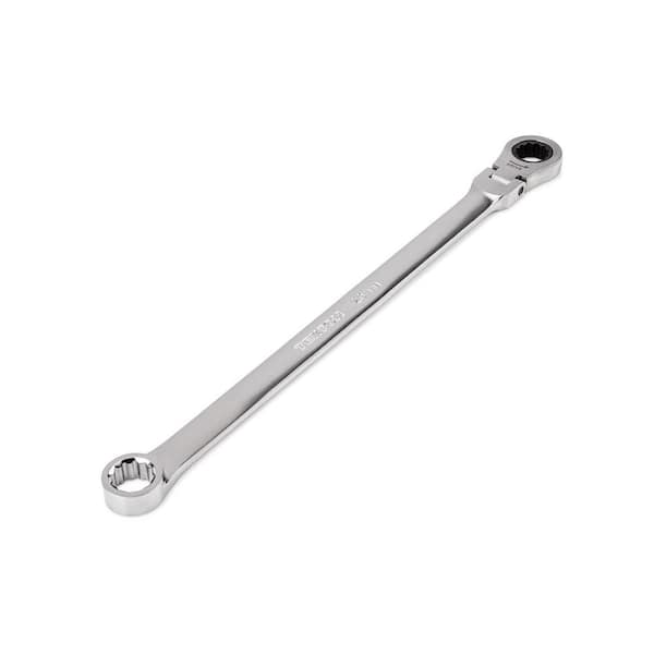 TEKTON 20 mm Long Fixed/Flex Head 12-Point Ratcheting Box End Wrench