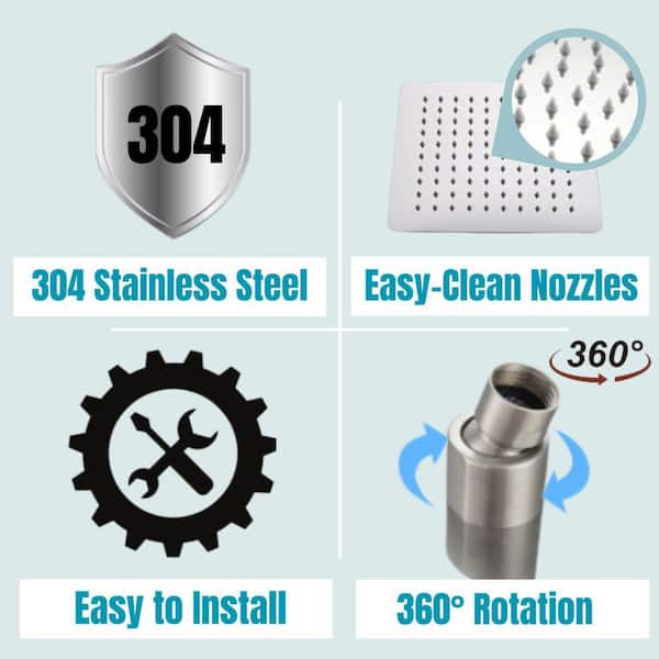 Single Handle 1-Spray Shower Faucet 2.5 GPM with High Pressure in Chrome