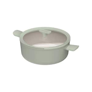 Balance 11 in., 6.5 qt. Aluminum Nonstick Ceramic Stockpot in Sage with Glass Lid