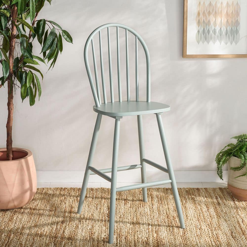 Omaha 48.2 in. H Sage Wood Bar Stool