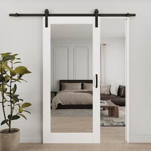 EH PUERTA 28 in. x 80 in. 1-Lite Full Length Mirrored Glass White
