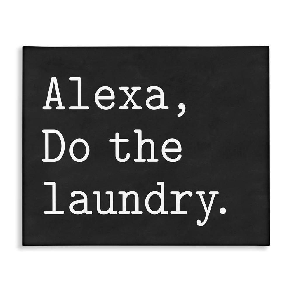 Alexa, Do the Laundry Phrase Modern Minimal by Lettered and Lined Unframed Graphic Art Print Typography 30 in. x 24 in. price history on PriceWatchPro