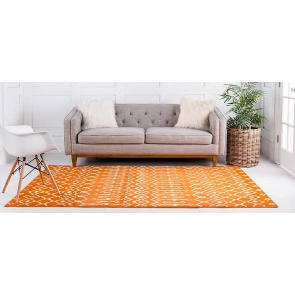 Moroccan Trellis Orange 2 ft. 2 in. x 3 ft. Area Rug