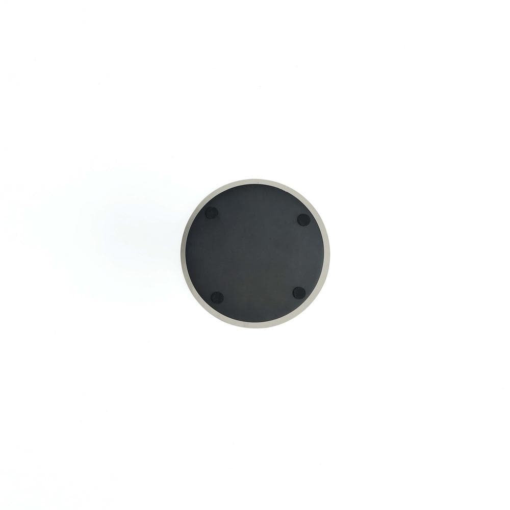 Modern Black and White Sintered Stone Round Accent Table