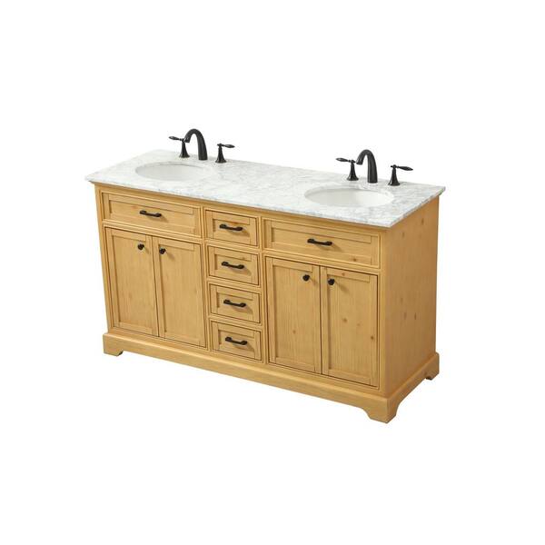 Union Rustic Jemarr 60'' Double Bathroom Vanity with Resin Top