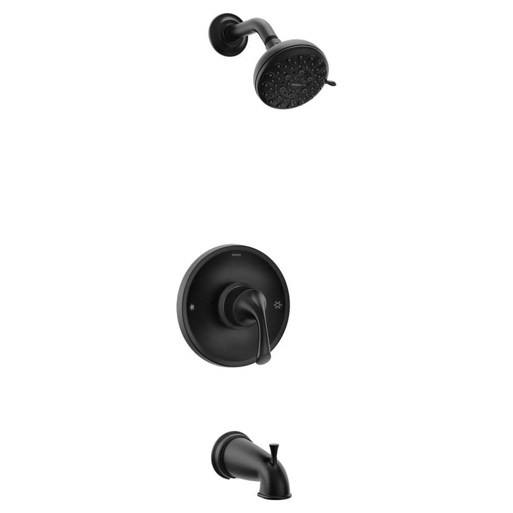 Matte Black Nickel Wall Mounted Tub and Shower Set