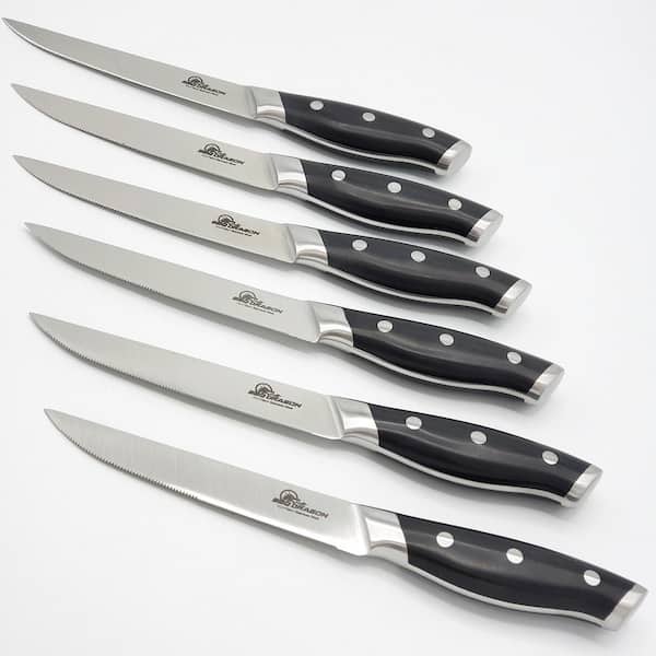 BBQ Dragon 6-Piece Ultimate Steak Knife Set with Full Tang Triple Riveted Handles