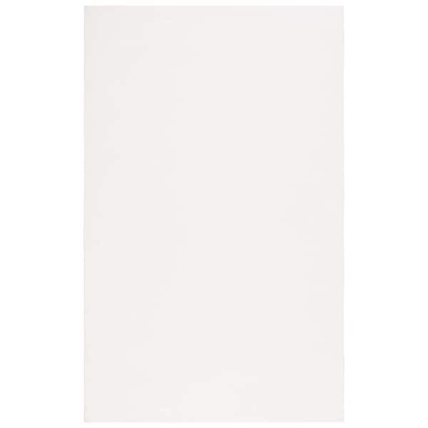 SAFAVIEH Faux Rabbit Fur Ivory Doormat 3 ft. x 5 ft. Solid Flokati Area Rug