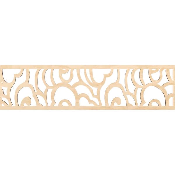 Ekena Millwork Springfield Fretwork 0.375 in. D x 47 in. W x 12 in. L Birch Wood Panel Moulding