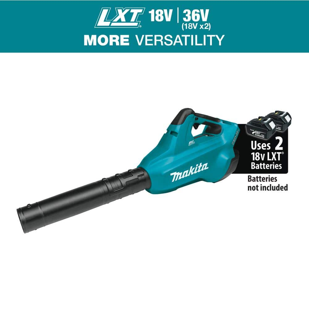 Makita 120 MPH 473 CFM LXT 18V X2 (36V) Lithium-Ion Cordless Brushless Leaf  Blower (Tool-Only) XBU02Z - The Home Depot