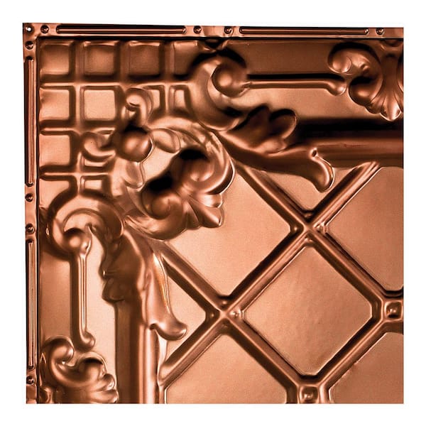 Great Lakes Tin Toledo Vintage Bronze 12 in. x 12 in. Nail-Up Ceiling Tile Sample