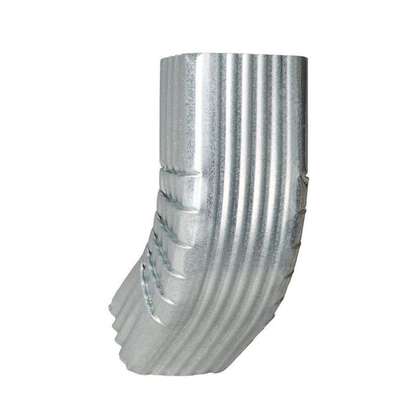 2 in. x 3 in. Mill Finish Galvanized Steel Downspout A-Elbow