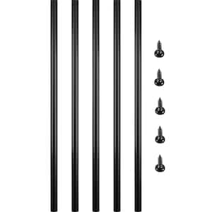 Deck Balusters, 101 Pack Metal Deck Spindles, 26 in. x 0.75 in. Staircase Baluster with Screws, Aluminum Alloy Deck