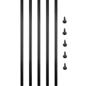 26 in. x 0.75 in. Deck Balusters Metal Deck Spindles Circle Staircase Baluster Aluminum Alloy Deck Railing (51-Pack)