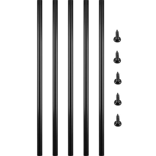 VEVOR 32 in. x 0.75 in. Deck Balusters Metal Deck Spindles Circle Staircase Baluster Aluminum Alloy Deck Railing (51-Pack)
