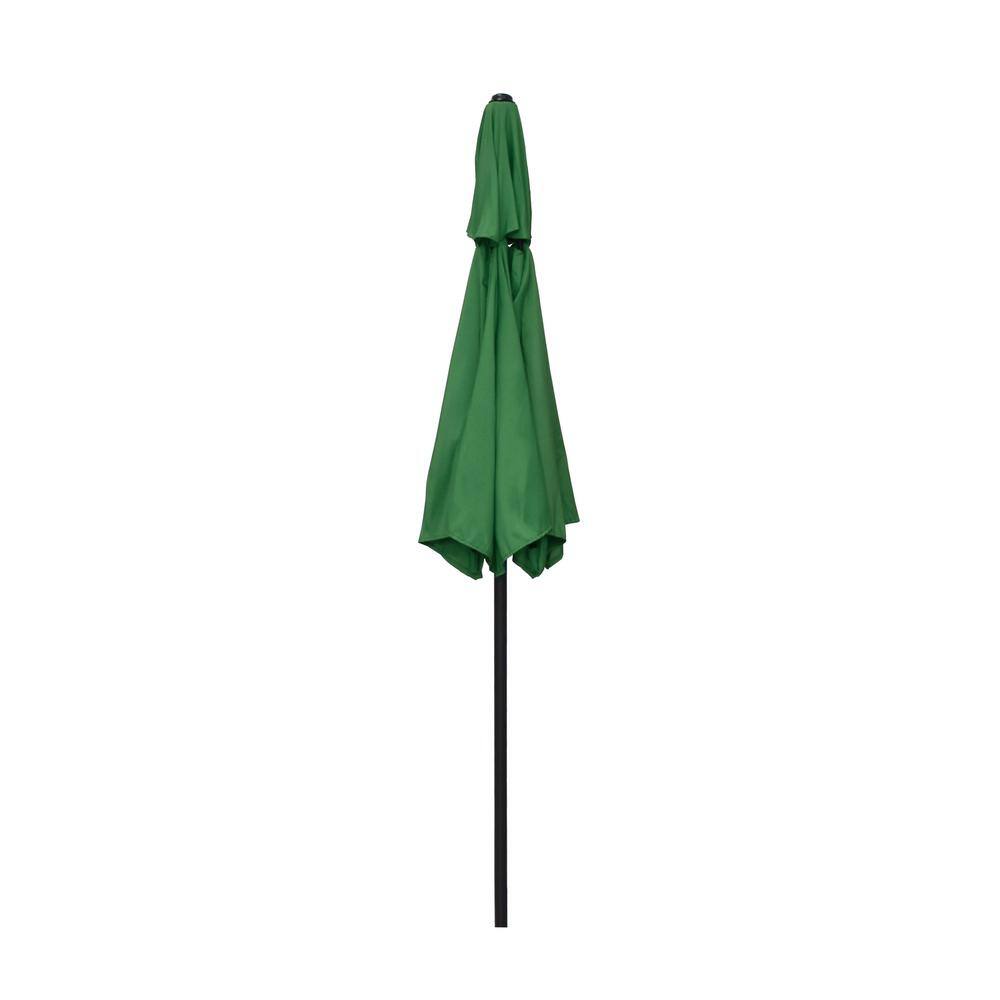 Hunter Green 9-Foot Steel Market Patio Umbrella with Tilt