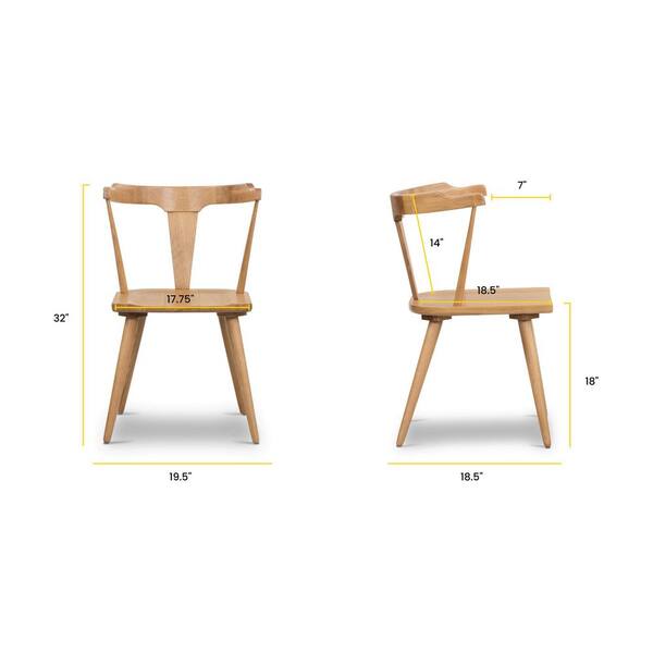 Poly and Bark Enzo Dining Chair in Oak DI-A1071-OAK - The Home Depot