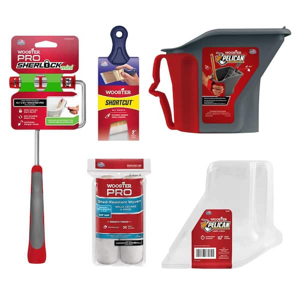 1 qt. Pelican Pail Pelican Liner (3-Pack) 2 in. Shortcut Sherlock Mini Frame 4-1/2 in. x 3/8 in. Woven Roller (2-Pack)