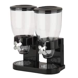 Double Black Cereal Dispenser with Portion Control