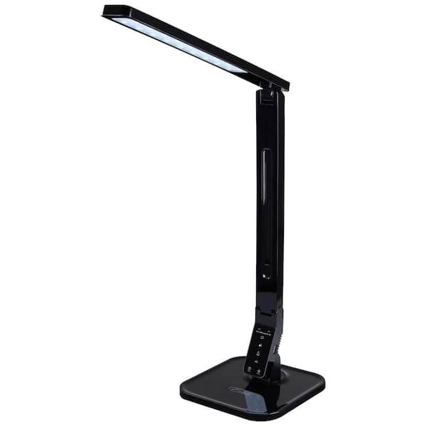 Euri Lighting 17.75 in. Black LED Desk Lamp with Smart Control Panel