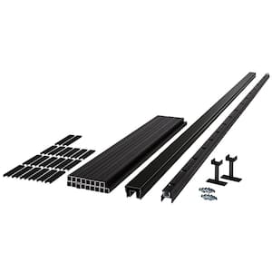 Cityside Black Contemporary Aluminum 36 in. H x 96 in. W (Actual Size: 36 in. x 94 in.) Stair Rail Kit