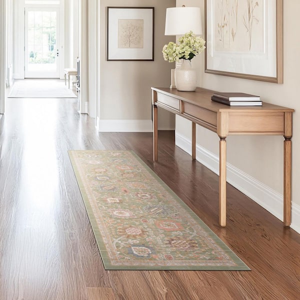 Crestwood Sage 2 ft. x 8 ft. Oriental Indoor Area Rug