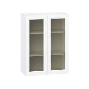 Laramie 30 in. W x 14 in. D x 40 in. H Assembled Glass Door Specialty Wall Kitchen Cabinet in Painted Bright White