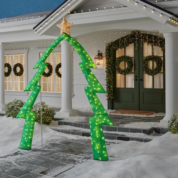 8.5 ft. Yuletide Lane Twinkling LED Christmas Tree Archway Holiday Yard Decoration
