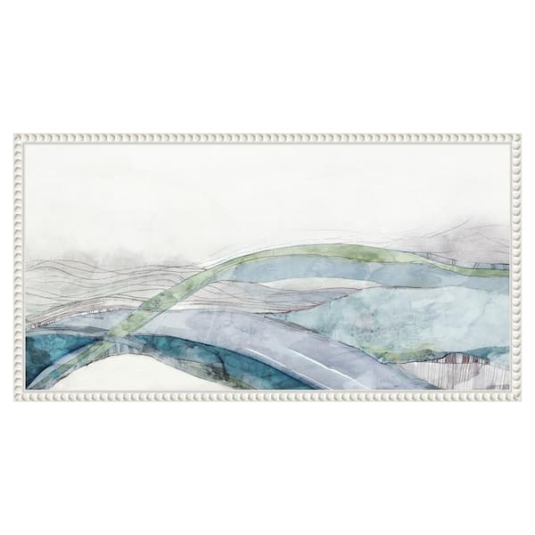 Amanti Art Way of Water by Lera 27 in. W x 14 in. H. Canvas Wall Art Print Framed in White