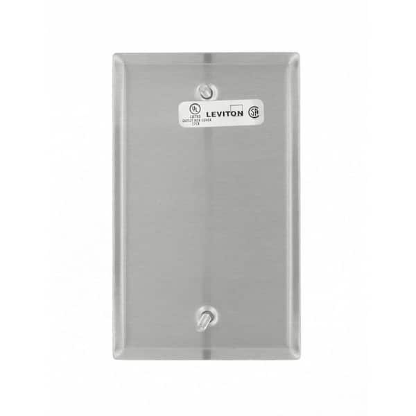 10-PACK 1-GANG STAINLESS STEEL LEVITON 84014 BLANK COVER WALLPLATE STANDARD 