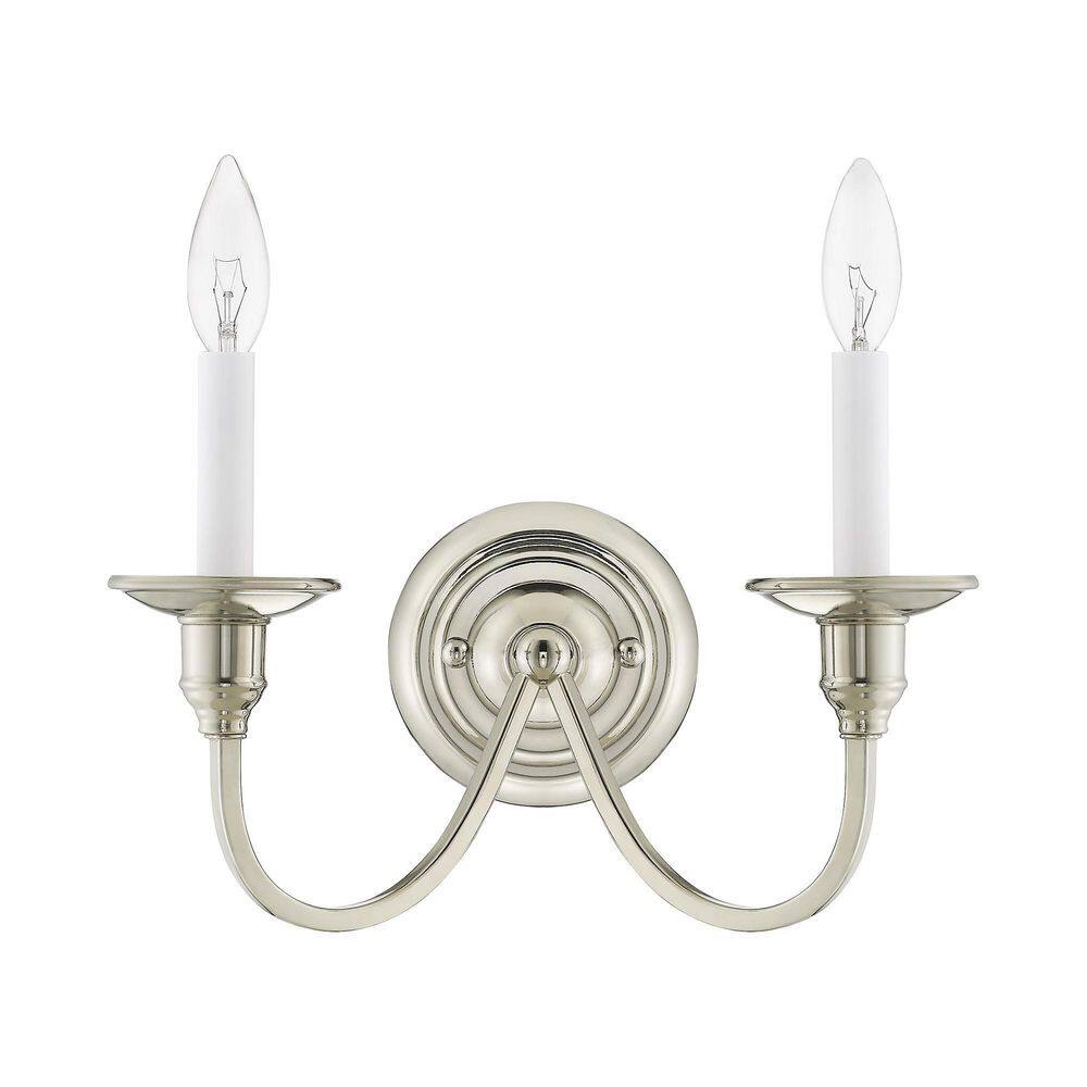Polished Nickel Dual Light Traditional Wall Sconce