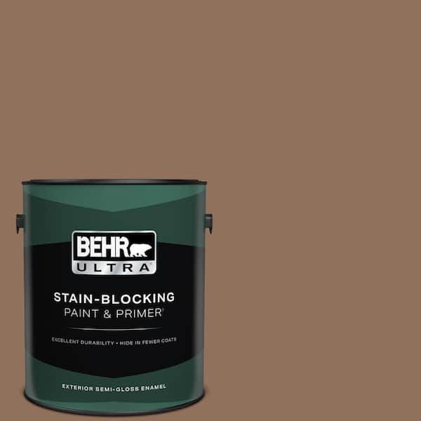 BEHR ULTRA 1 gal. #N240-6 Wild Mustang Semi-Gloss Enamel Exterior Paint & Primer