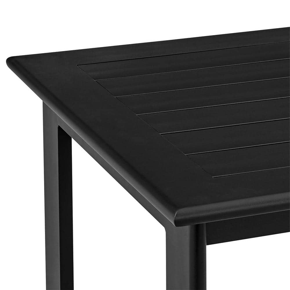 Grand Black Aluminum and Wicker 5-Piece Outdoor Bar Set