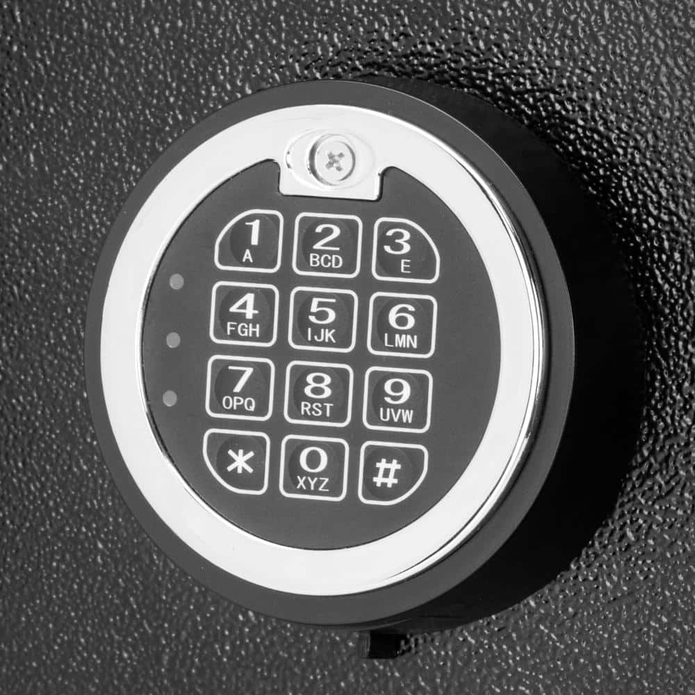 Large Black Steel Dual Compartment Keypad Depository Safe