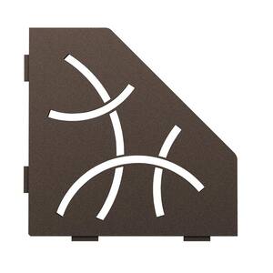Shelf-E Bronze Coated Aluminum Curve Pentagon Corner Shelf