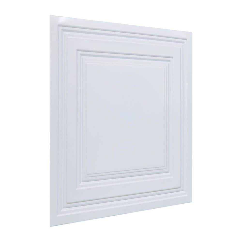 White Matte PVC 24" x 24" Lay-In Ceiling Tile