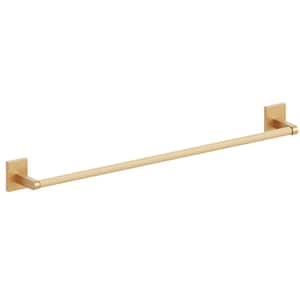 18 in. Wall Mounted Towel Bar with Embossing in Brass