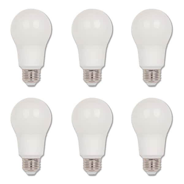 60-Watt Equivalent Omni A19 Dimmable Soft White LED Light Bulb Cool White Light (6 Pack)
