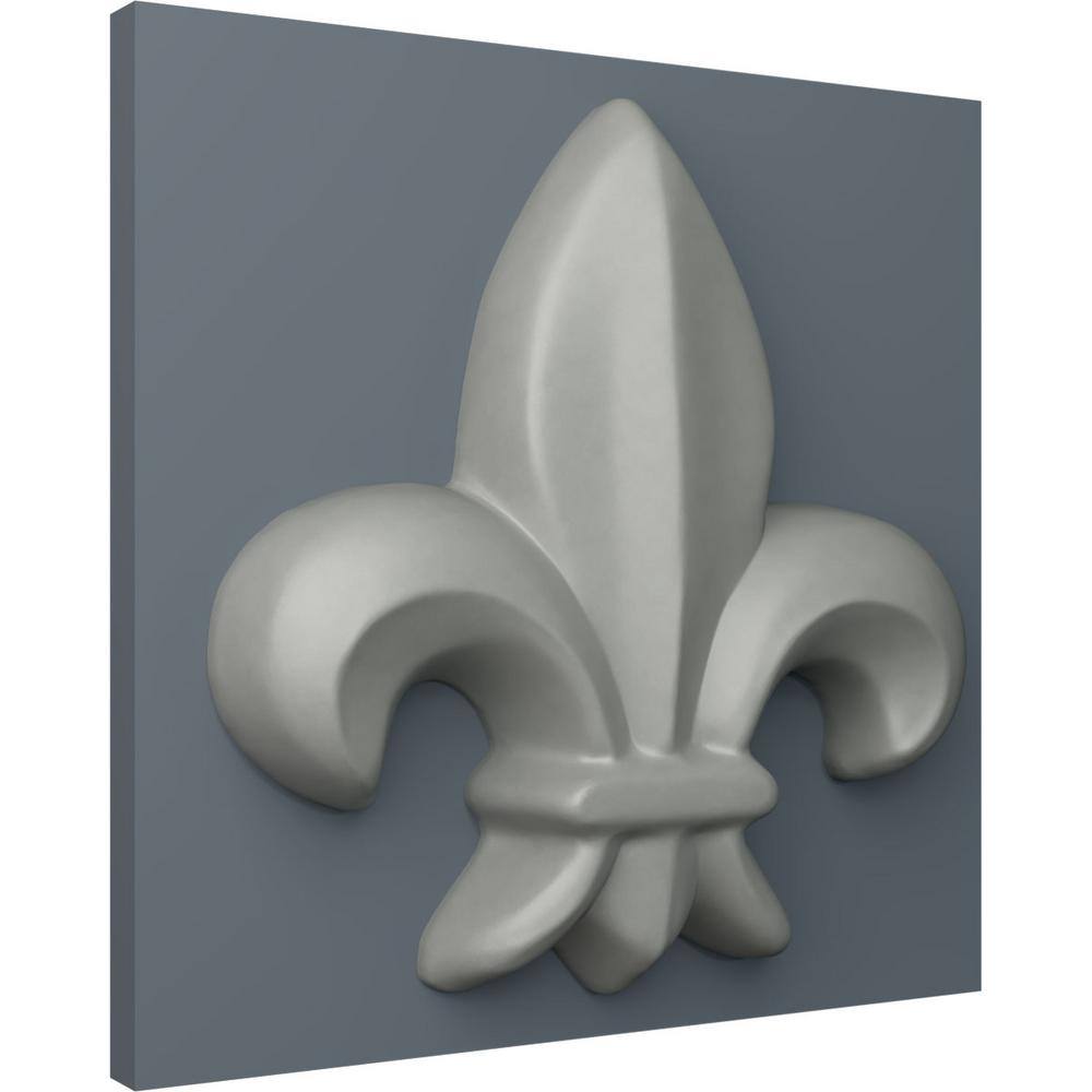 Swindon White Polyurethane Fleur de Lis Onlay Scroll