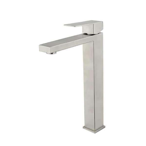 Tahanbath Waterfall Spout Bathroom Faucet, Single Handle Bathroom Vanity Sink Faucet matt blackOn-SiteWL